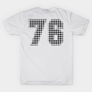 Plaid Number - 76 - Dark T-Shirt